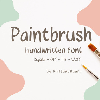 Preview of Paintbrush Handwritten Font-File Downloads for OTF, TTF and WOFF