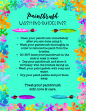 Paintbrush Washing Guidelines Poster/Printable