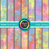 Painted Digital Paper Clipart: 14 Pastel Backgrounds Clip 