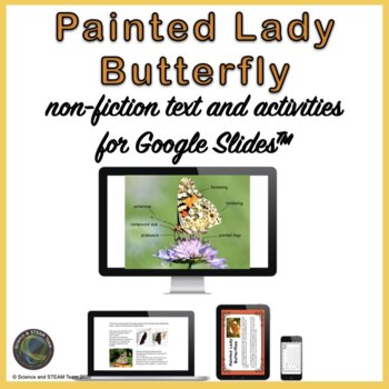 Preview of Painted Lady Butterflies Texts and Activities for Use with Google Slides™