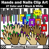 Painted Nail Polish Hands Colors Clipart Commercial Use Clip Art