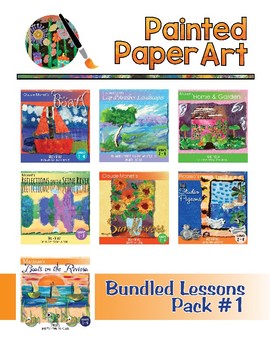 Preview of Art History Lessons: Painted Paper Bundled Lessons Pack #1