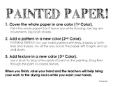 Painted Paper Instructions K - 5th