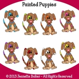 Painted Puppies Clip Art | Clipart Commercial Use