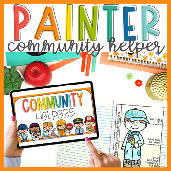 Preview of Painter Community Helper Interactive Notebook & Slideshow Lesson Plan Set