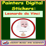 Painters Digital Stickers for Distance Learning: Leonardo 
