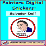 Painters Digital Stickers for Distance Learning: Salvador Dalí