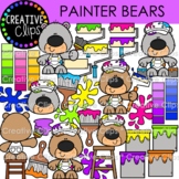 Painter Bears (Painting Clipart)