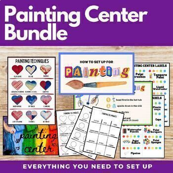 Preview of TAB Painting Center Resources Bundle TAB art choice art painting posters