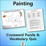 Painting Crossword & Vocabulary Quiz