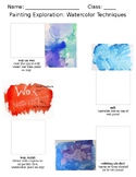 Painting Exploration Worksheets for Centers/Stations (editable)