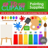 Painting Supplies Clip Art Bold Set (Digital Use Ok!)