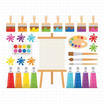 Preview of Painting Supplies-Digital Clipart (DC7)