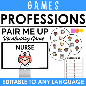 Preview of Pair Me Up - Vocabulary Activities - Spot It Inspired - Professions