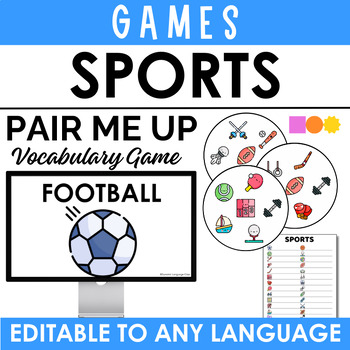 Preview of Pair Me Up - Vocabulary Activities - Spot It Inspired - Sports