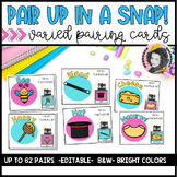 Pair Up in a Snap! | Partner Cards | 124 cards |Editable