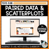 Paired Data and Scatterplots | Digital Math Task Cards