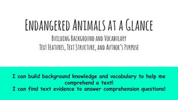 Preview of Paired Passage Essay Prep: Endangered Animals Session 1