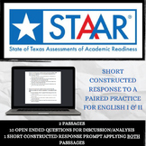 STAAR English I & II Short Constructed Response Paired Pas