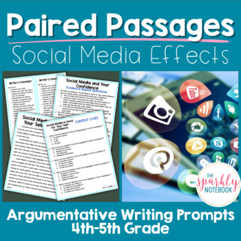Preview of Paired Passages: Argumentative Writing for 4th & 5th Grade Social Media Effects