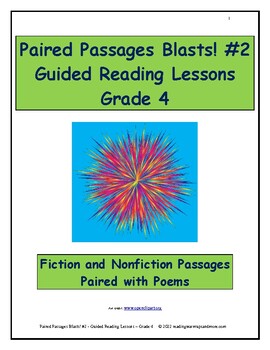 Preview of Paired Passages Blasts! #2 - Guided Reading Lessons - Grade 4