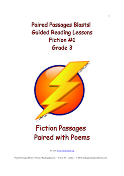 Preview of Paired Passages Blasts! Guided Reading Lessons - Fiction #1 - Grade 3