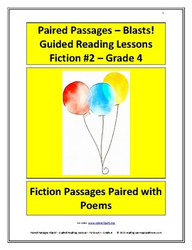 Preview of Paired Passages Blasts! Guided Reading Lessons - Fiction #2 - Grade 4