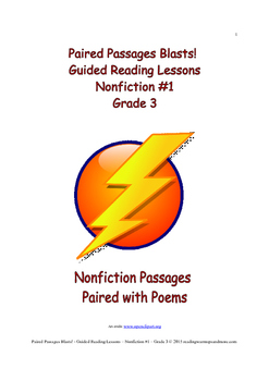 Preview of Paired Passages Blasts! Guided Reading Lessons - Nonfiction #1 - Grade 3