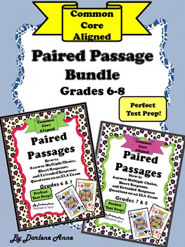 Preview of Paired Passage Bundle for Grades 7-8