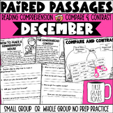 Paired Passages December Reading Comprehension No Prep Activities