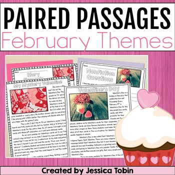 Preview of February Reading Paired Passages - Reading and Writing with Presidents Day