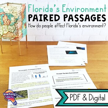 Preview of Florida's Geography Paired Passages, Reading Comprehension Questions & Writing