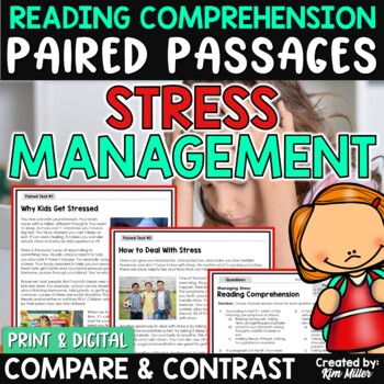 Preview of Paired Passages with Writing Prompts Paired Text Stress Management Coping Skills