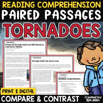 Paired Passages Paired Texts | Compare and Contrast | Tornadoes ...