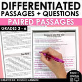 Reading Comprehension Passages and Questions Paired Passag