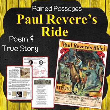 Preview of Paired Passages Paul Revere: Compare the Poem and the True Story