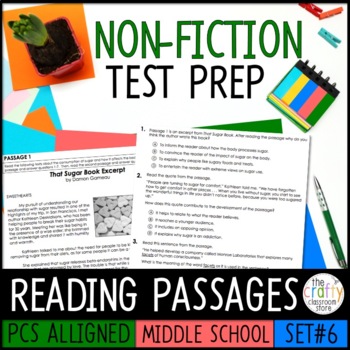 Preview of Paired Passages Practice Test | Non-Fiction | PSSA Test Prep | PDF & Digital