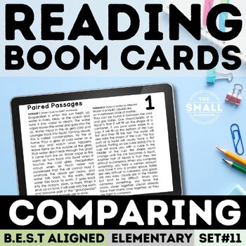 Preview of Paired Passages Digital Boom Cards Compare & Contrast NonFiction 3rd 4th 5th