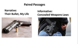 Paired Passages:  "Their Bullet, My Life" and "Concealed W