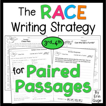 Preview of Paired Passages Using the RACE Writing Strategy