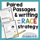 Paired Passages and RACE Strategy Writing Prompts and Passages | 4th 5th grade