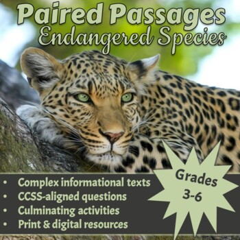 Preview of Paired Passages: Endangered Species: [Digital]: Grades 3-6