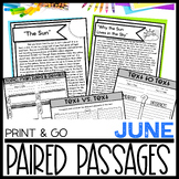 Paired Passages with Reading Comprehension Printable No Pr