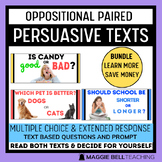 Paired Persuasive Text Bundle with Comprehension Questions