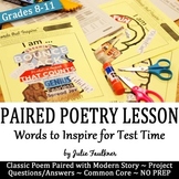 Paired Poetry Mini Lesson, Fun Activity for Standardized T
