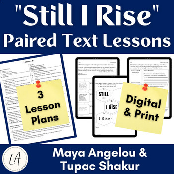 Preview of Song, Poem Paired Text Analysis Lessons - "Still I Rise" by Maya Angelou, Tupac