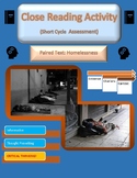 Close Reading Activity - Paired Text: Homelessness | Dista