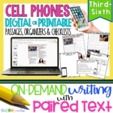 Paired Text Passages - Cell Phones Opinion Writing - Print