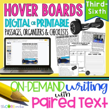 Preview of Paired Text Passages - Hover Board Opinion Writing - Print & Digital