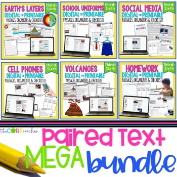 Preview of Paired Text Passages - Informational and Opinion Writing - Bundle